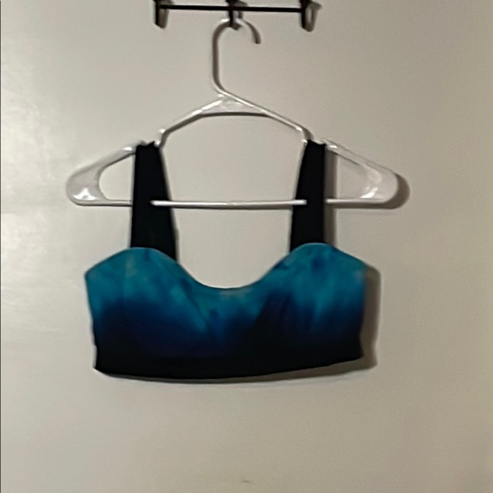 Athleta Blue and Black Bikini Top